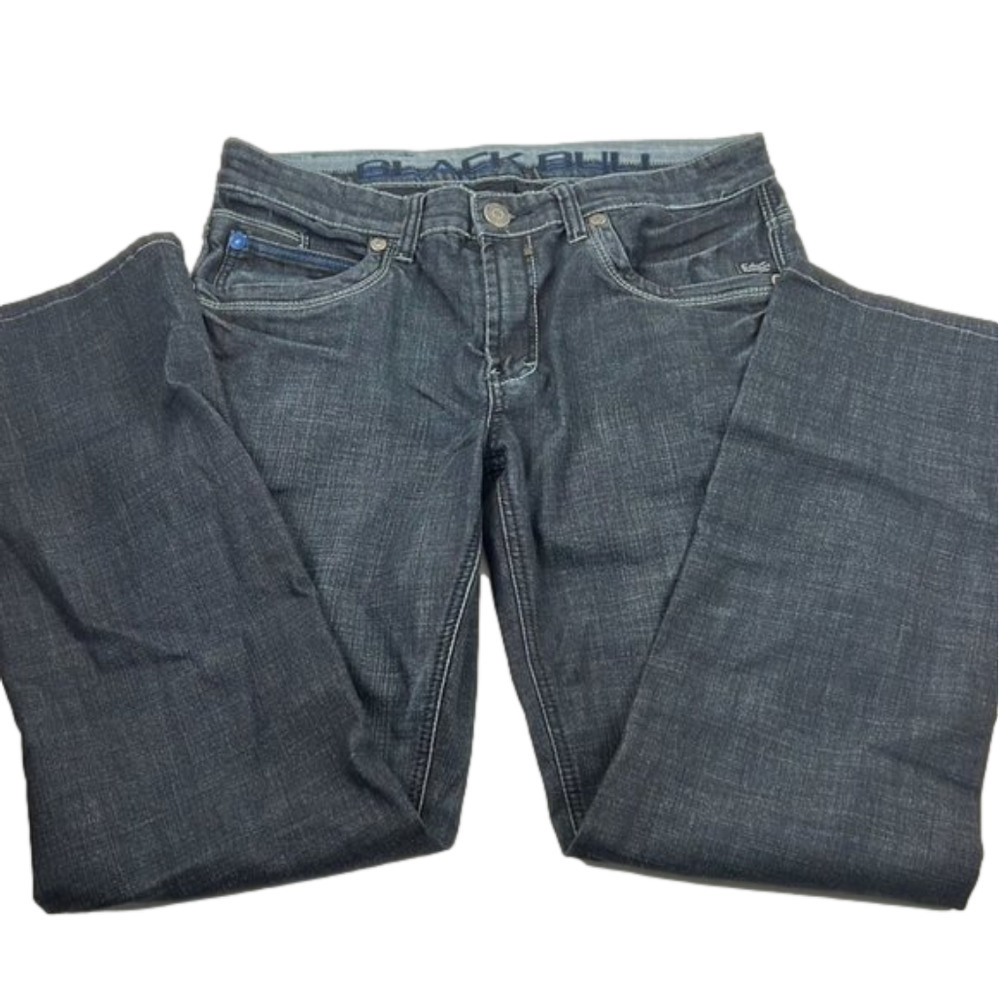 𝅺Men's Black Bull  Dark Wash Denim 34 x 30